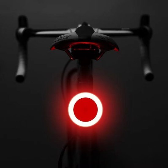 LED-fietsachterlicht, 5 lichtstanden, USB-opladen, IPX3 waterdicht