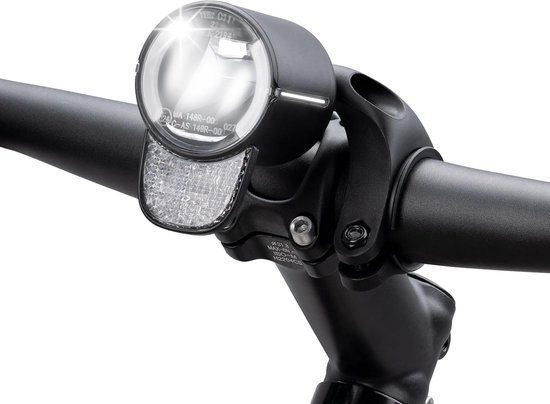 Led-fietslamp 60 lux met StVZO-goedkeuring en reflector voor e-bikes