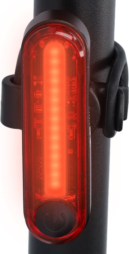 LED fietslamp - Achterlicht fiets - Fietslicht - Zeer compact fietslampje - 3.7V - Hoge helderheid - Verschillende standen - Micro USB oplaadbaar - Zwart