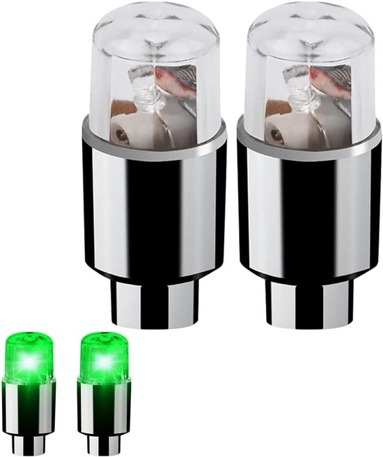LED Fietslampen - Ventiel Lampjes - Veilig Fietsen - Trillingsgevoelig - 2 stuks - Meerkleurig