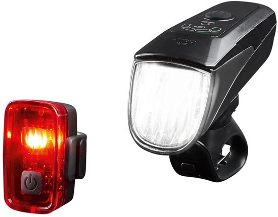 LED fietsverlichting set 70/30/15 lux - oplaadbaar via USB - instelbare hoge lichtsterkte