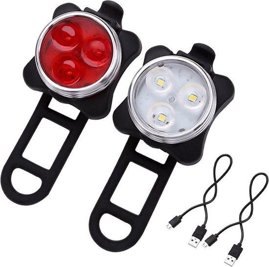 LED Fietsverlichting USB oplaadbaar - 4 modes - Waterbestendig - Fietslicht - Fietslampjes