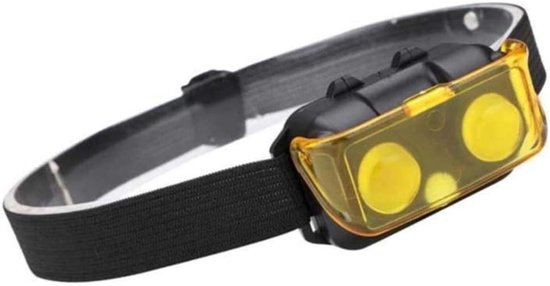 Led Koplamp - Batterij Lamp - Fietsen - Dubbele Cob - 40 g - Zwart