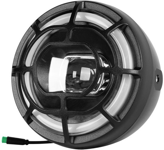 LED Koplamp voor Fatbike V20 Ouxi – Krachtige Voorlamp met Halo Ring – Zwart