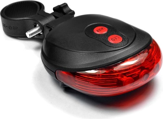 LED Lamp Fiets Verlichting Met Laser | Fietsverlichting | 9 Verschillende Functie's | Achterlicht | Achter Lamp Fiets | Achterlamp met Laser
