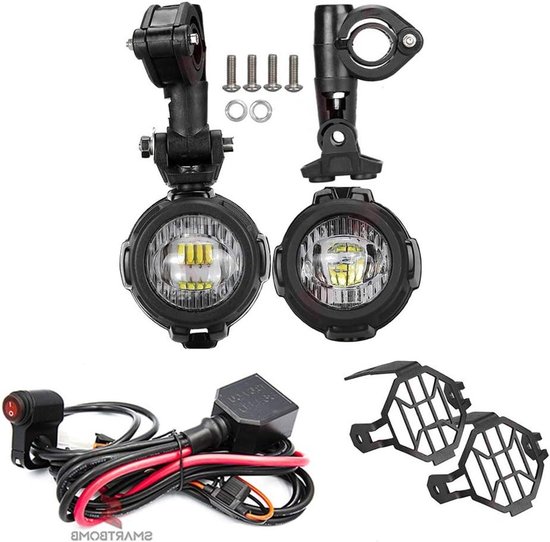 LED Mistlampen - Extra Verlichting Motor - Verbeteren Zichtbaarheid - 3 Lichtmodi - 40 watt - Zwart