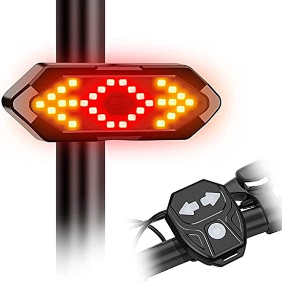 LED-waarschuwingslicht – fietslampjes - Fietsrichtingaanwijzer voor buiten – Werkt op batterijen – Essentieel voor fietsers