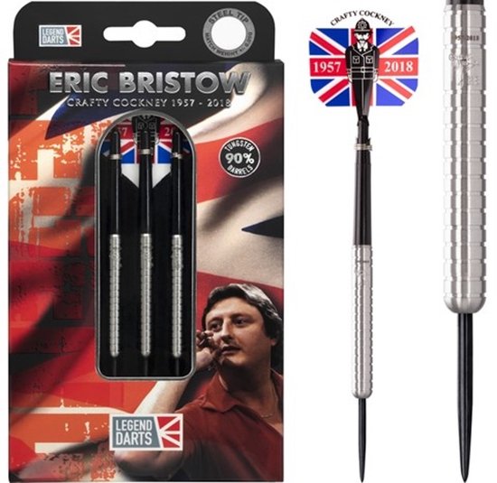 Legend Darts Eric Bristow Crafty Cockney Silver Ringed 90% - Dartpijlen 26 Gram van Legend