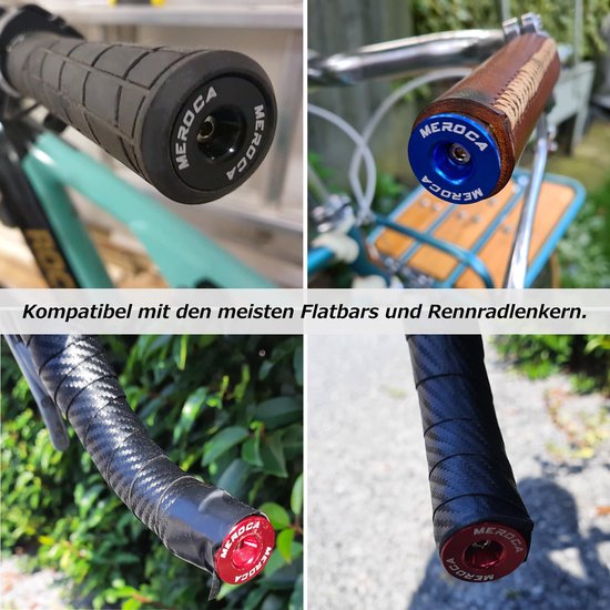 Lenkerendkappen voor fietsen - 26mm - 2 stuks - Blauw