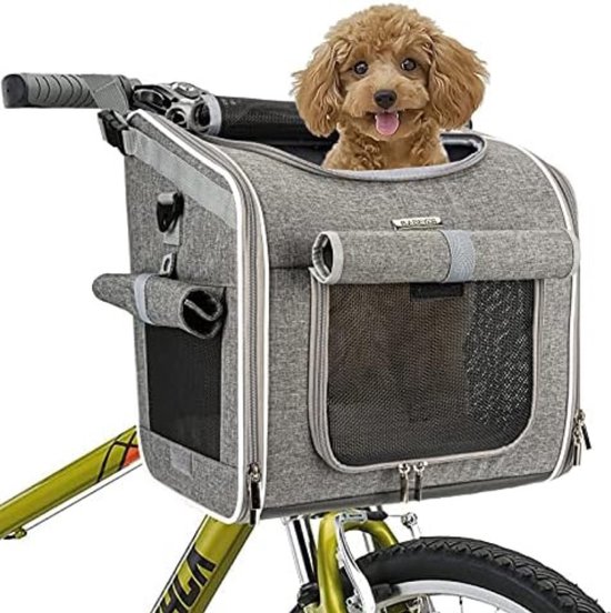 Lexium Fietsmand Hond - Hondenmand Fiets - Fietsmand Hond Voorop - Fietstas Hond Voorop - Fietsmand Hond Elektrische Fiets van Lexium