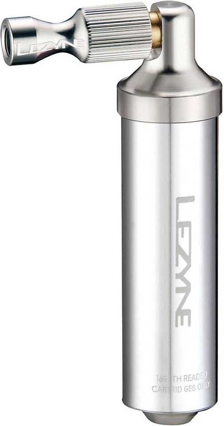 Lezyne Alloy Drive co2 pompkop – Pomp onderdelen – pomp – Geschikt voor Presta en Schrader kleppen – 46g – Inclusief 16g cartridge – Zwart van Lezyne