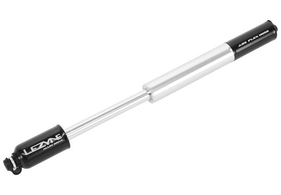 Lezyne Alloy Drive - Mountainbike handpomp - ABS Flex Hose met Valve Core Tool - Medium - Zwart/Zilver van Lezyne