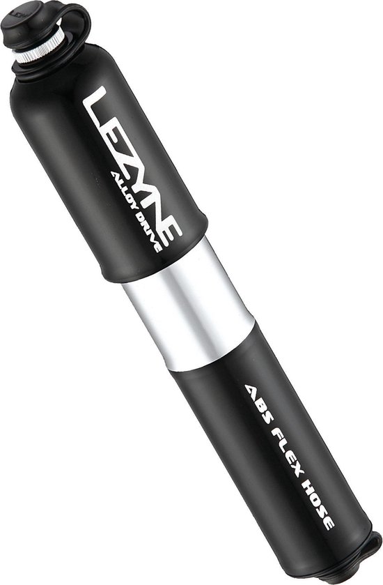 Lezyne Alloy Drive - Mountainbike handpomp - ABS Flex Hose met Valve Core Tool - Small - Zwart/Zilver van Lezyne