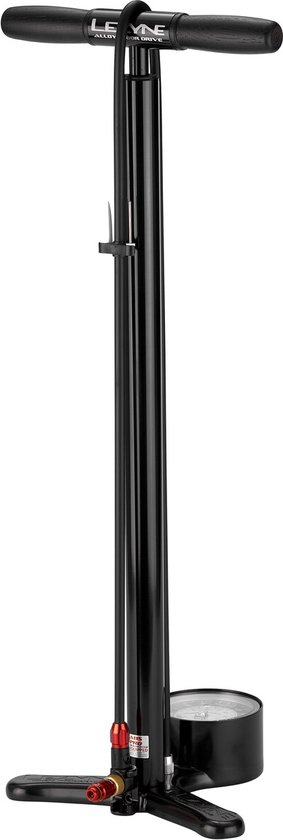 Lezyne Alloy Floor Drive Vloerpomp – Vloerpomp – Extra lang – 15 bar maximale druk – Manometer – 8,9cm – Stevige slang – Staande pomp – Zwart van Lezyne