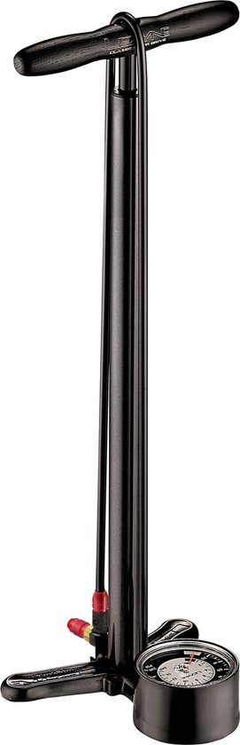 Lezyne Classic Floor Drive Vloerpomp – Vloerpomp – Extra lang – 15 bar maximale druk – Manometer – 8,9cm – Stevige slang – Staande pomp – Metalic Zwart