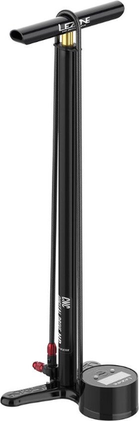 Lezyne CNC Digital Drive Vloerpomp – Vloerpomp – Extra lang – 15.2 bar maximale druk – Manometer – Stevige slang – Staande pomp – Zwart van Lezyne