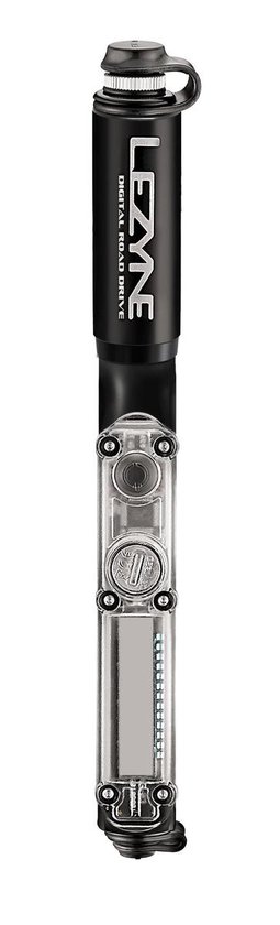 Lezyne Digital Road Drive - Handpomp - Fietspomp klein - Aluminum - Max 11 bar - Digitaal - Presta ventielen - Zwart van Lezyne