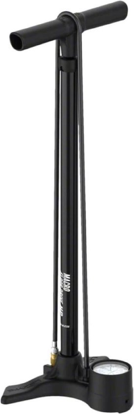 Lezyne Fietspomp - Vloerpomp met Drukmeter - Max. druk 200 PSI - 646 x 248.3 x 195.9 mm - Met Handvat - Zwart van Lezyne
