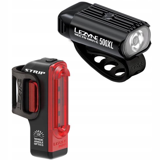 Lezyne Hecto Drive 500XL & Strip Drive 300+ Fietsverlichting Set