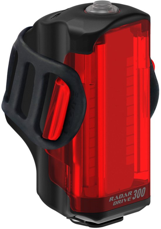 Lezyne LED Radar Drive Rear - Achterlicht Fiets - Fietsverlichting USB-C Oplaadbaar - met Voertuig Detectie - IPX7 - 300 Lumen - Fietslamp Achter - Veiligheidslampje - Achterfietslamp