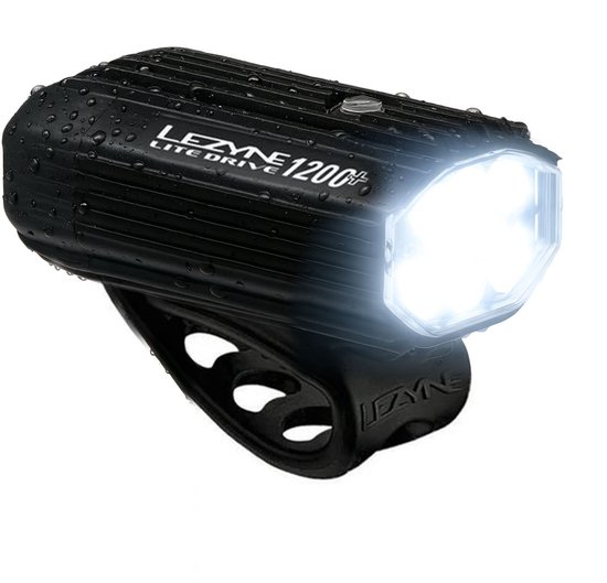 Lezyne Lite Drive 1200+ Voorlicht - Fietslamp - Fiets koplamp - Fietsverlichting - 1200 lumen - 7 standen - 60 branduren - Zwart