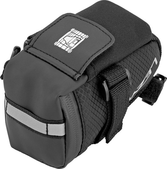 Lezyne M-Caddy Sport Kit - Sport Drive HP handpomp, RAP 6 multitool, Bandenreparatie Smart Kit en Matrix Levers Bandenlichters - 130x60x80 mm - 0.6 Liter - Zwart van Lezyne