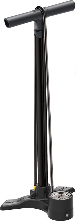Lezyne Macro Floor Drive ABS-1 - Hoge druk fietspomp - Fietspomp met analoge drukmeter - Presta en Schrader ventielen - Staal - Mat Zwart van Lezyne