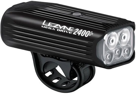 Lezyne Mega Drive 2400+ Loaded Kit - Fietslamp voorlicht - Voorlamp Fiets - Fietsverlichting USB oplaadbaar - Waterdicht fietslicht - 2400 Lumen - Zwart