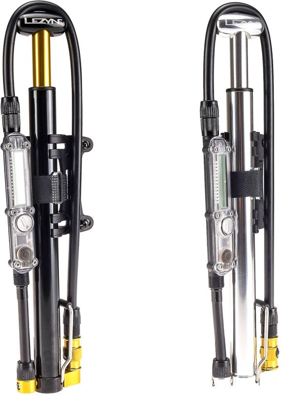 Lezyne Micro Floor Drive Digital HPG - Fietspomp - Digitale drukmeter - Tot 11 bar/160 psi - Presta en Schrader ventielen - Aluminium - Zwart van Lezyne