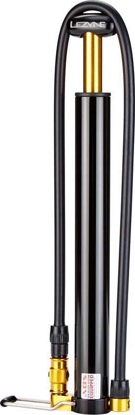 Lezyne Micro Floor Drive HV - Fietspomp - Combi vloer- en een handpomp - Analoge drukmeter - Tot 6.2 bar - Presta en Schrader ventielen - Aluminium - Zwart van Lezyne