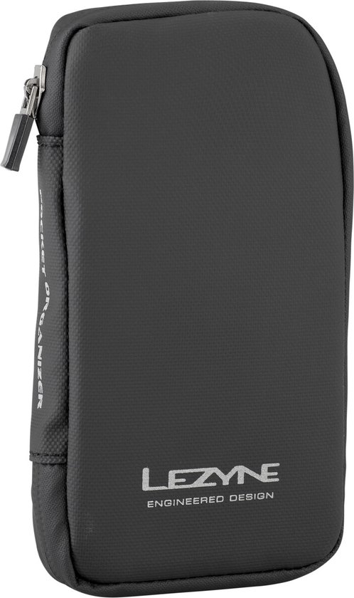 Lezyne Pocket Organizer Bag - 15x7.6x2 cm - Compacte fietstas voor in je wielershirt - Waterafstotende rits - Nylon - Zwart van Lezyne