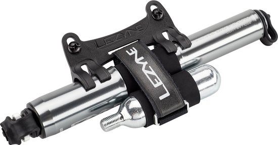 Lezyne Pressure Drive CFH - Handpomp / Co2 Dispenser - Fietspomp - Tot 8.3 bar - Presta en Schrader ventielen - Aluminium - Grijs van Lezyne