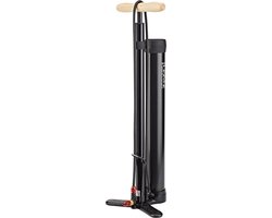 Lezyne Pressure Over Drive Y11 - Fietspomp - Vloerpomp - Analoge drukmeter - Tot 15 bar - Presta en Schrader ventielen - Aluminium - Zwart van Lezyne