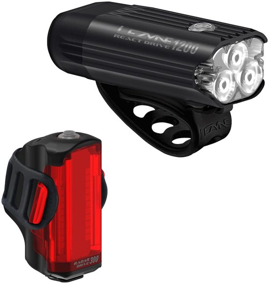 LEZYNE RADAR REACT SYSTEEM MAT ZWART (SET)
