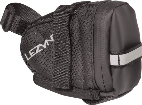 Lezyne S-Caddy - Puntvormige zadeltas - Reflecterend - 0.3 Liter - 110x55x90 mm - Nylon - Zwart van Lezyne