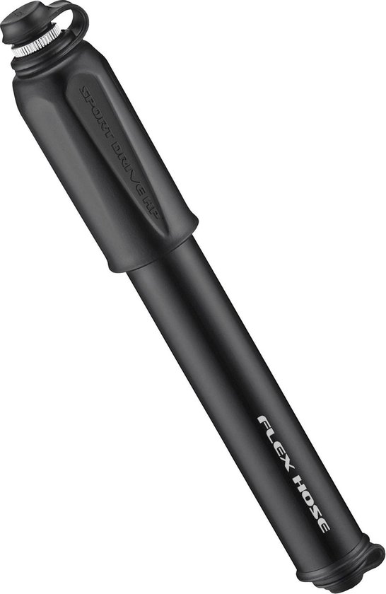 Lezyne Sport Drive HP S - Handpomp - Fietspomp - ABS Flex Hose - Lichtgewicht - Tot 8.3 bar - Presta en Schrader ventielen - Inclusief composiet matrix frame mount - Aluminium/Kunststof - Zwart van Lezyne