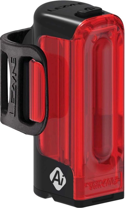 Lezyne Strip Pro AI Achterlicht - Fietslamp achterlicht - Veiligheidslampje - USB-C Oplaadbare Fietsverlichting - 7 standen - AI Waarschuwing Remlichtfunctie - IPX7-waterdichtingsnormen - Zwart
