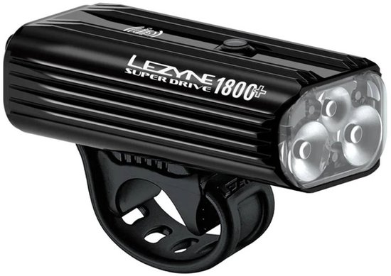 Lezyne Super Drive 1800+ Smart Front - Voorlicht - Fietsverlichting - 1800 lumen - Snel laad mogelijkheid - 180 branduren - Waterdicht - Zwart