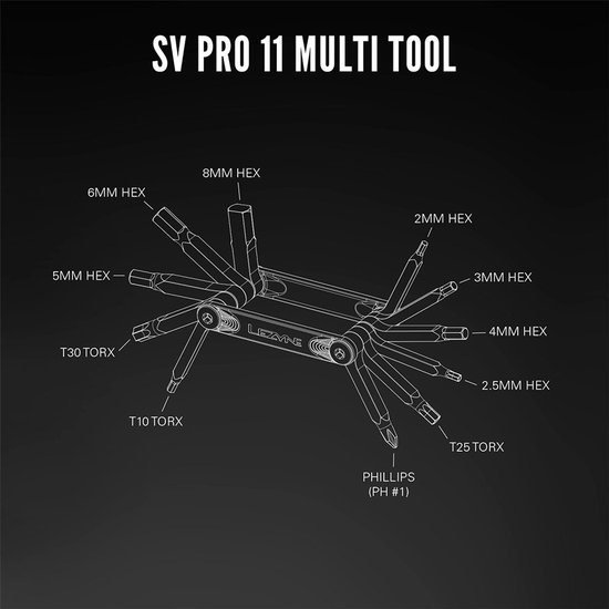Lezyne Sv Pro 11 Mini Multi Tool Zilver van Lezyne