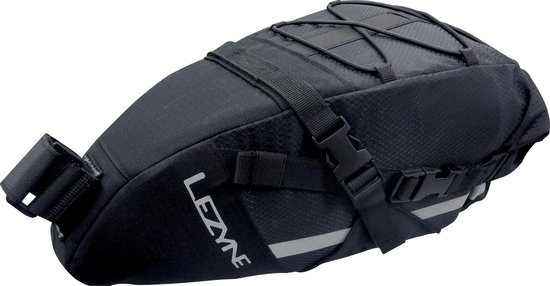 Lezyne XL Caddy - Extra grote zadeltas - Externe trekkoorden - Reflecterend - Waterbestendig - 7.5 Liter - 420x170x140 mm - Zwart van Lezyne