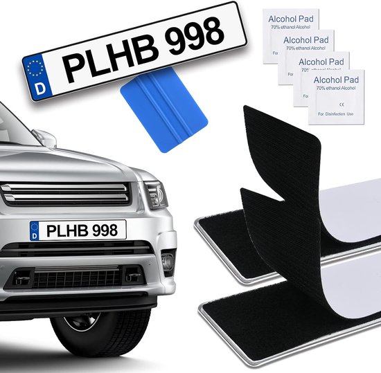 License Plate Houder - 50 x 10 cm - Zelfklevend - Weerbestendig - Auto Nummerplaathouder met Speciale Lijm - Montage Set voor Nummerplaten van ProPlus