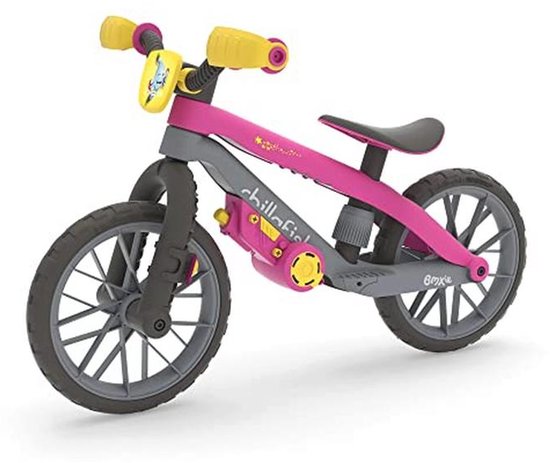 Lichtgevende loopfiets voor kinderen, 12 inch met rem en afneembare speelmotor van Merkloos