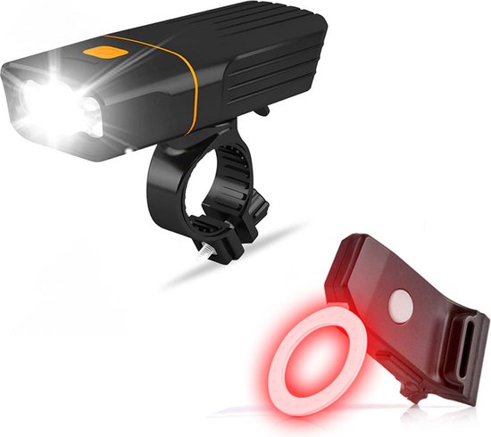 Lightyourbike ® BEAM XL & HALO Fietsverlichting Set - LED & USB-Oplaadbaar - Voorlicht en achterlicht - 1.500 Lumen - 5.200 mAh