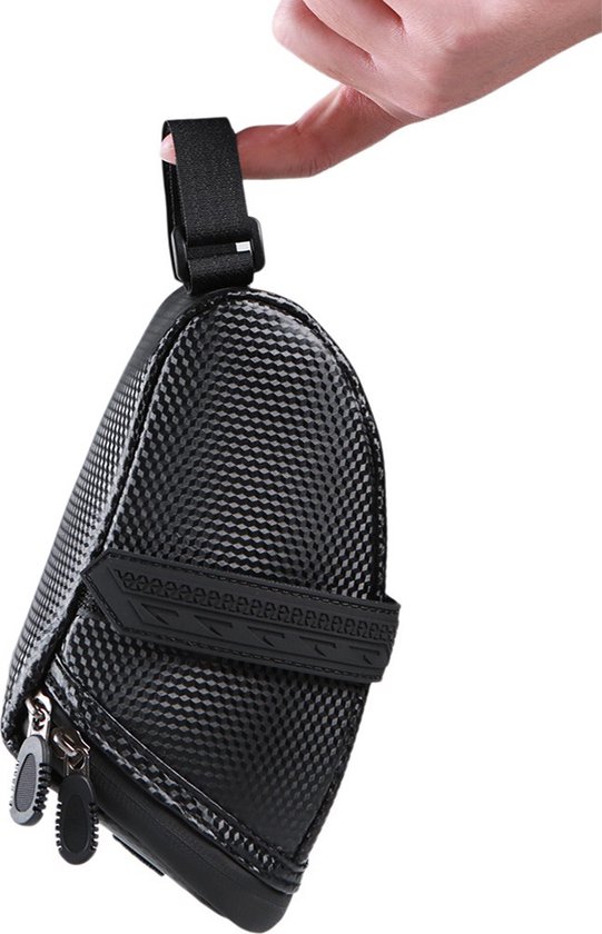 Lightyourbike ® CARBON M - Zadeltas Racefiets & MTB - Maat M - Waterdicht - Fietstasje Racefiets & Mountainbike van Lightyourbike