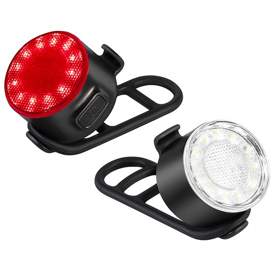 Lightyourbike ® CITY GO - Fietsverlichting LED- & USB Oplaadbaar - Fietslampje - Voorlicht en achterlicht - Waterdicht