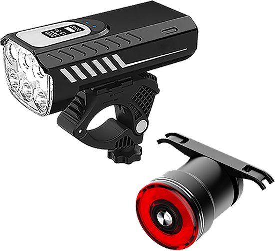 Lightyourbike ® ULTRA 2000 & BRAKE SET – Fietsverlichting – 2.000 Lumen - Fietslamp & Powerbank 10.000 mAh - Fietsverlichting Mountainbike & Racefiets