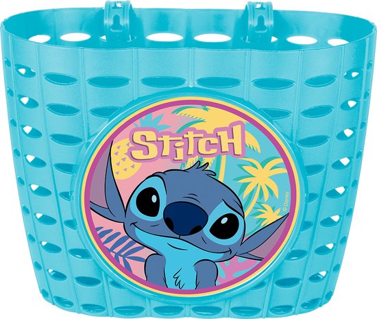 Lilo & Stitch fietsset; mand, bel, franjes en molen