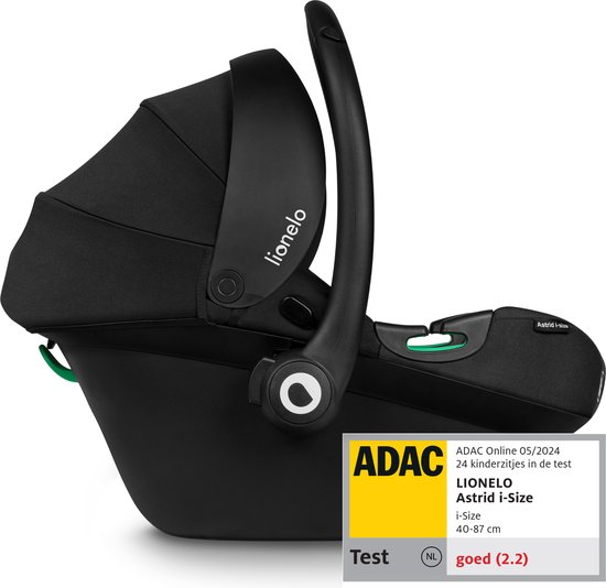 Lionelo Astrid i-Size - Autostoeltje - Memory Foam - Hoogte-instelling van de hoofdsteun 7cm van Lionelo