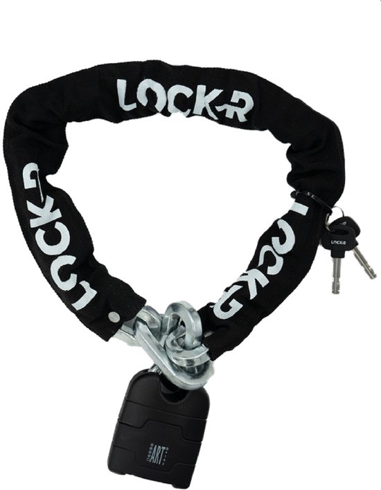 LOCK-R - Kettingslot - ART 4 Beveiligd - Scooterslot & Fietsslot - Hangslot Ketting - Slot geschikt voor Fiets, Fatbike & Scooter van LOCK-R