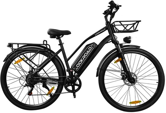 Lookraod L28 Elektrische Fiets – 28‘’ 250W Motor, 36V 23Ah Accu, 140km Bereik, 7-Speed Shimano, Hydraulische Remmen – Zwart
